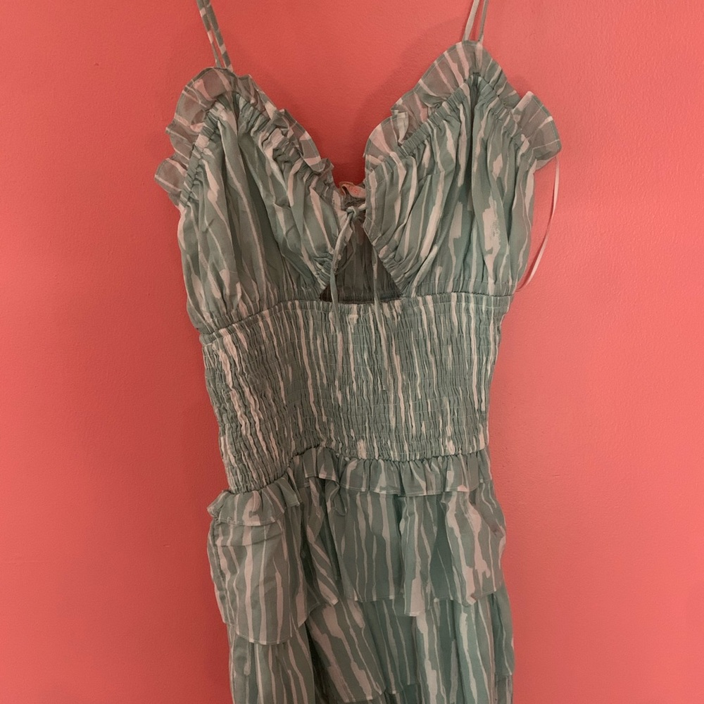 Luxxel green striped dress